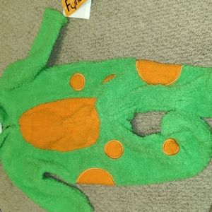 NWT Fuzzy Dinosaur Infant Hooded 1 Piece Costume/Sleeper